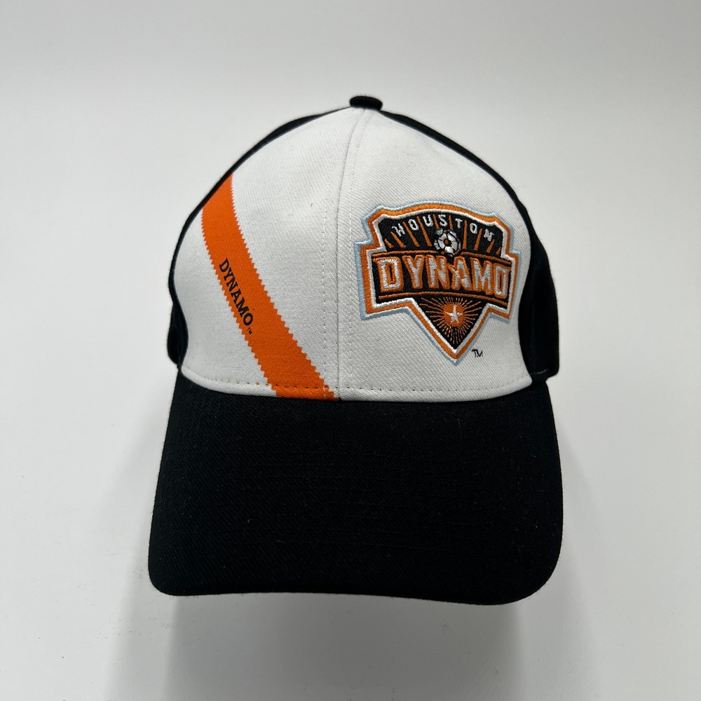 Houston Dynamo MLS Soccer Baseball Cap Black White Orange Adjustable One Size‎